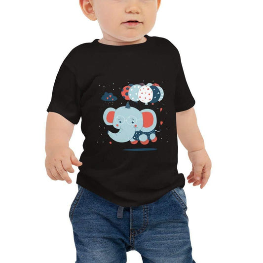 BUYATHOME24 I Baby T-Shirt 6 Monate - 24 Monate I Farbe schwarz - BUYATHOME24