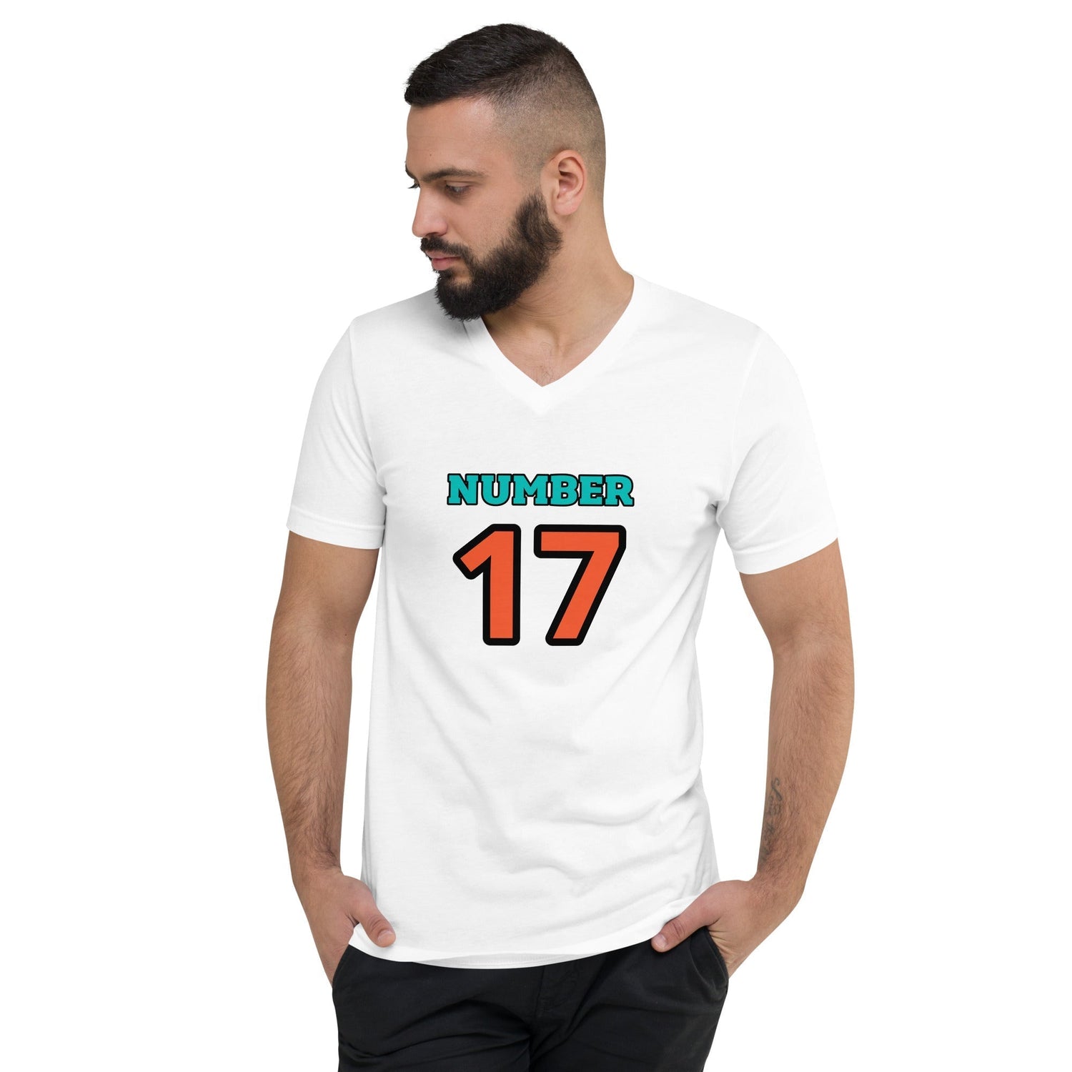 Herren & Damen T-Shirt mit V-Ausschnitt S, M, L, XL, 2XL